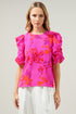 Seiko Floral Beverly Drape Sleeve Blouse